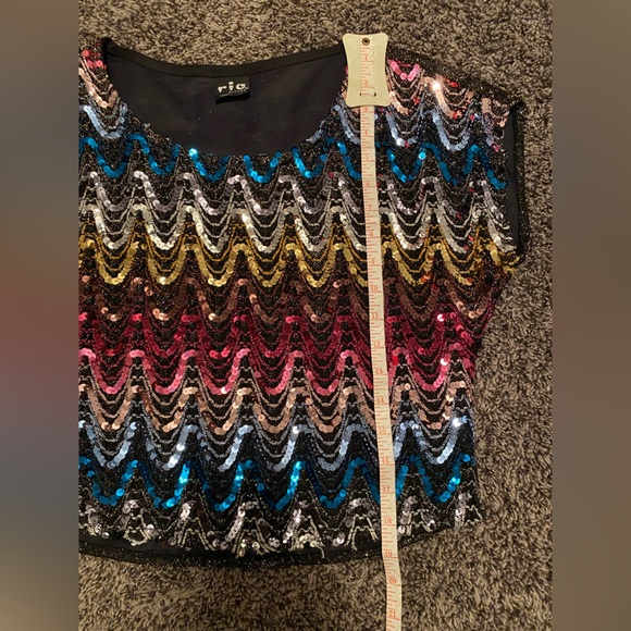 Rio Brand Vintage Sequin Crop Top - Picture 5 of 5